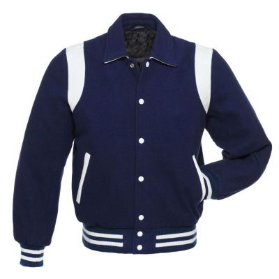 Single strips Varsity Jacket Navy-White